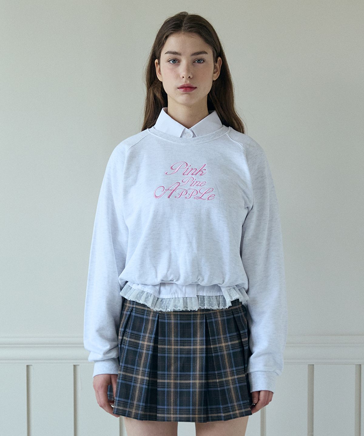 핑크파인애플(PINK PINEAPPLE) TWENTYS DIARY SWEATSHIRT_CEMENT GRAY