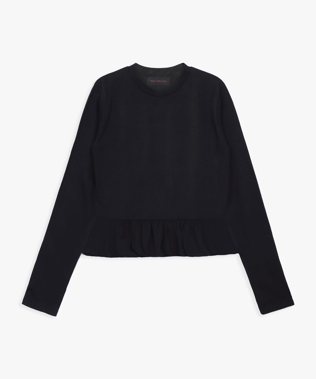 핑크파인애플(PINK PINEAPPLE) FRILL LAYERED TOP_BLACK