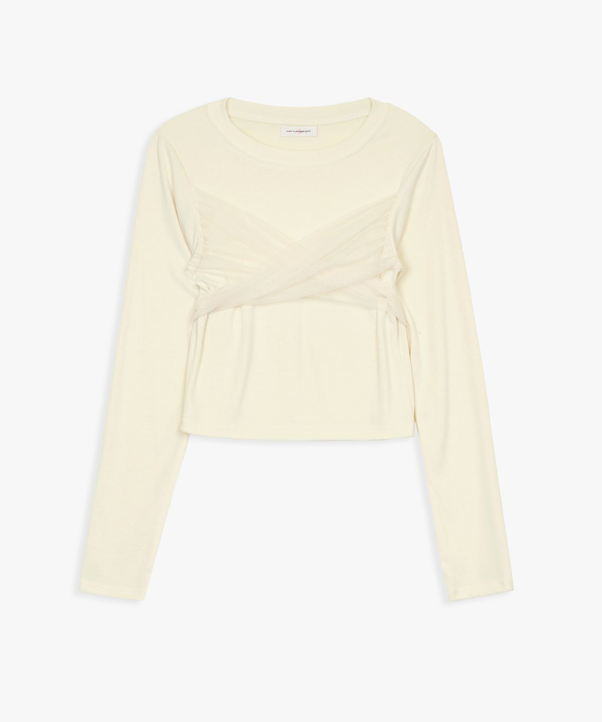 핑크파인애플(PINK PINEAPPLE) BALLET TIED RIBBON TOP_IVORY