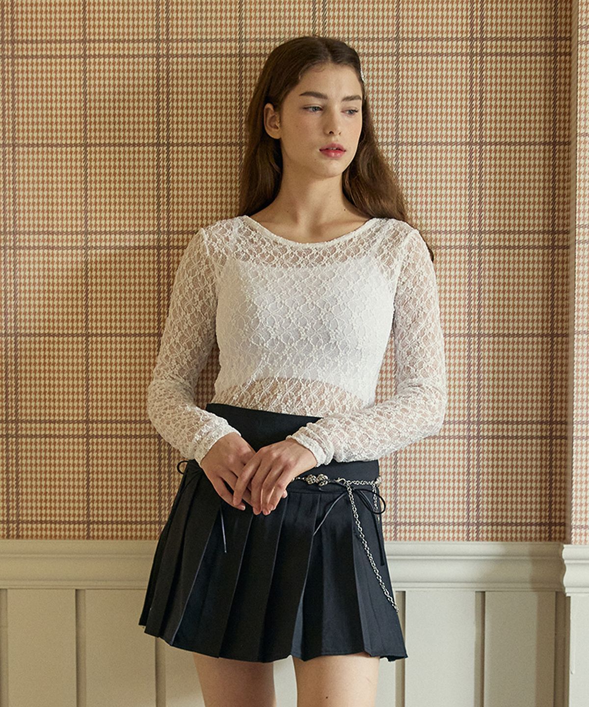 핑크파인애플(PINK PINEAPPLE) JULIETTE LACE TOP_WHITE