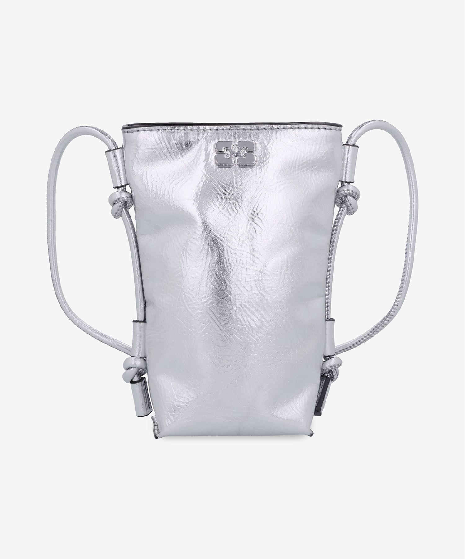★Ganni★ Gani Boo llic Crossbody Silver A6142018 Pink Lavender Pink Metallic GANNI Bou Crossbody Bag | GANNI US