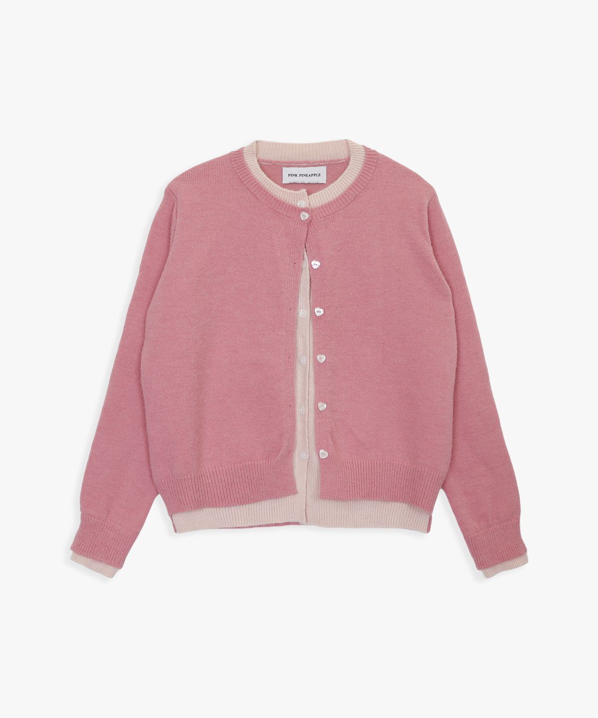 핑크파인애플(PINK PINEAPPLE) LAYERED CARDIGAN _PINK