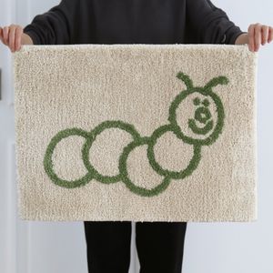 그리니 애벌레 디자인 터프팅 발매트