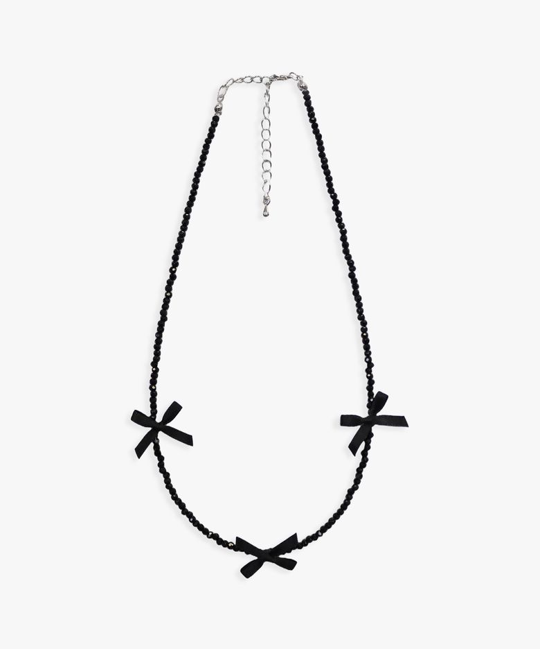 RIBBON CHOKER NECKLACE _BLACK