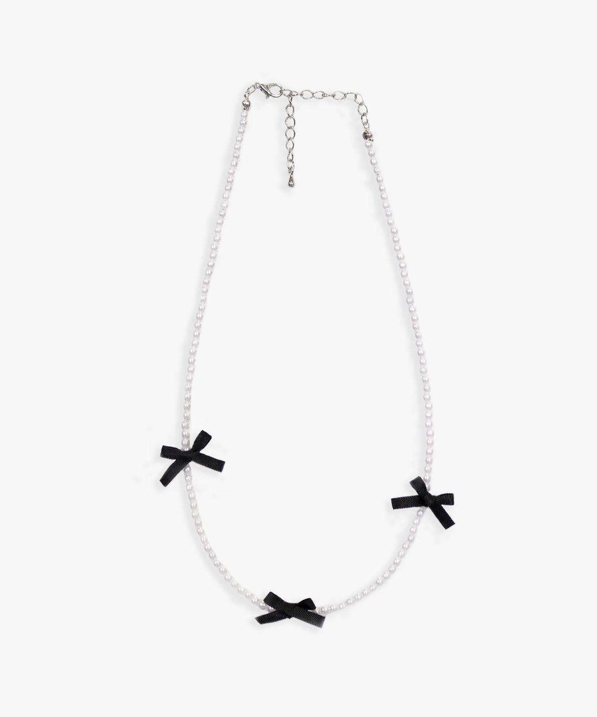 핑크파인애플(PINK PINEAPPLE) RIBBON CHOKER NECKLACE _WHITE