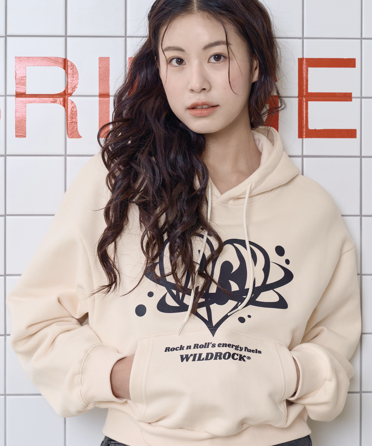 와일드락(WILDROCK) 하트 행성 후드_아이보리