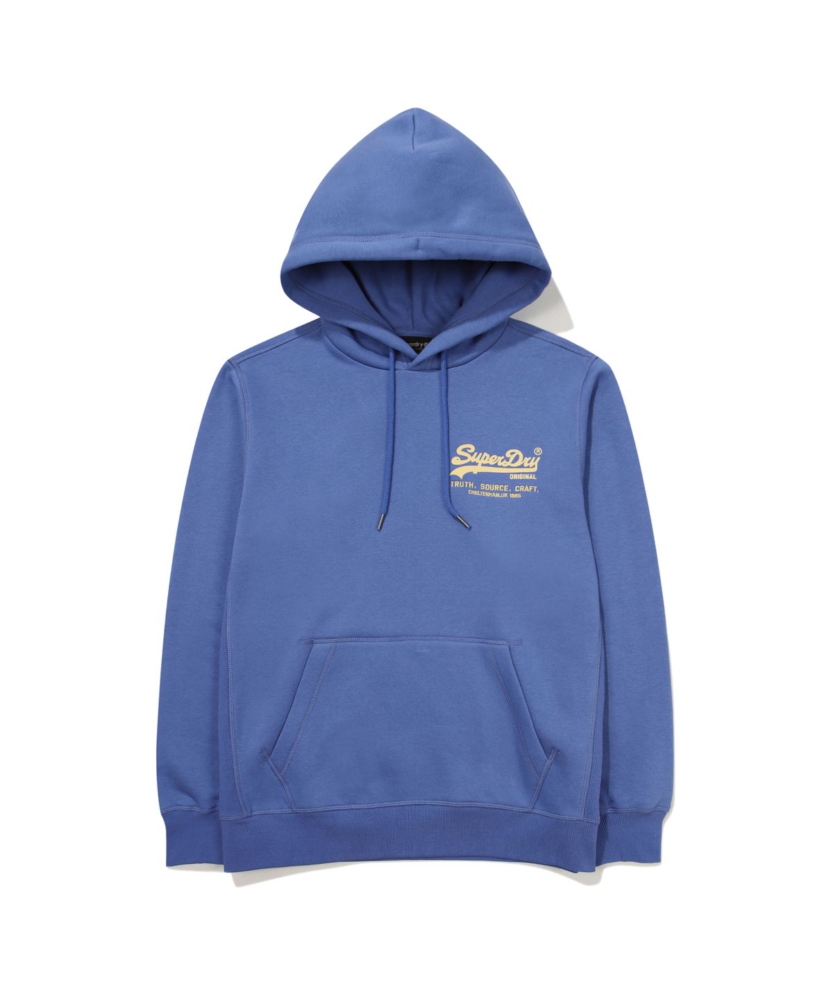 슈퍼드라이(SUPERDRY) 빈티지 스몰 로고 후드 티셔츠 블루