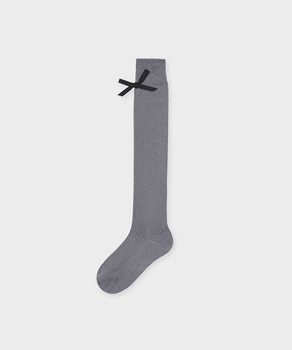 삭스어필(SOCKS APPEAL) RIBBON GIRL rib knee high grey