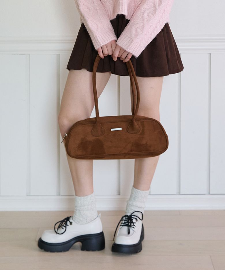SUEDE BAGUETTE BAG_BROWN