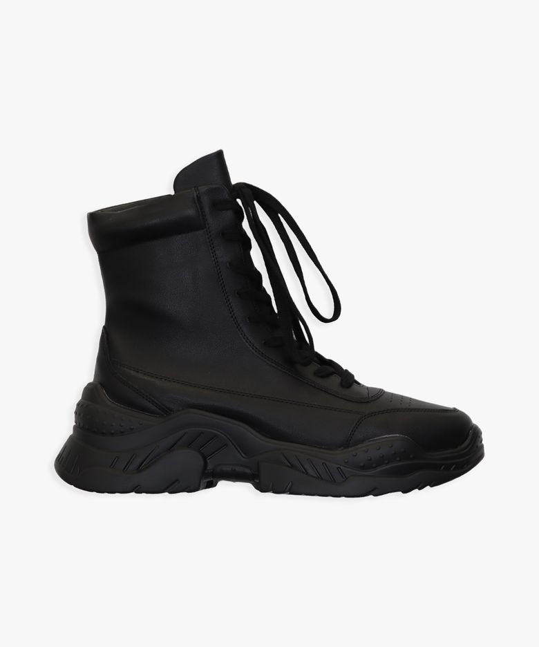 LACE UP HIGH TOP SNEAKERS_BLACK