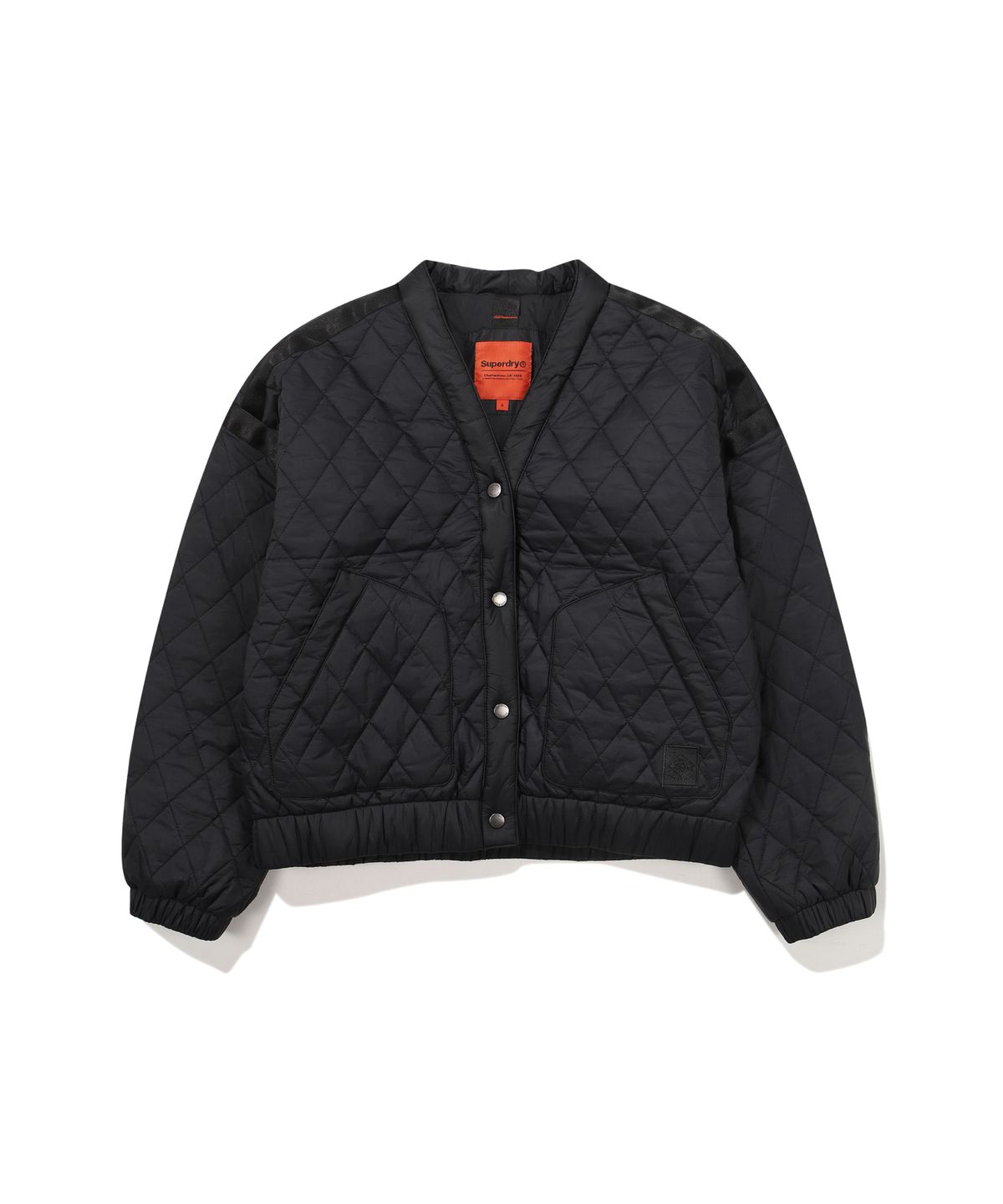 슈퍼드라이(SUPERDRY) W 퀄티드 숏 패딩 자켓 블랙