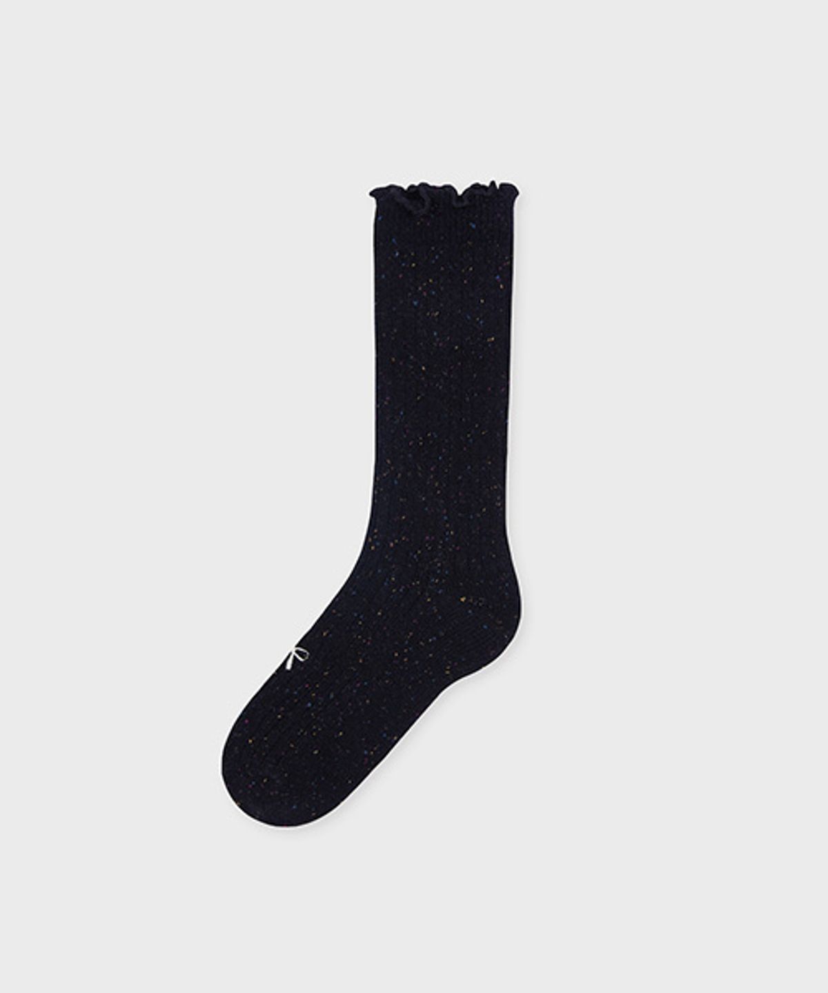 삭스어필(SOCKS APPEAL) RIBBON GIRL wool embroidery black