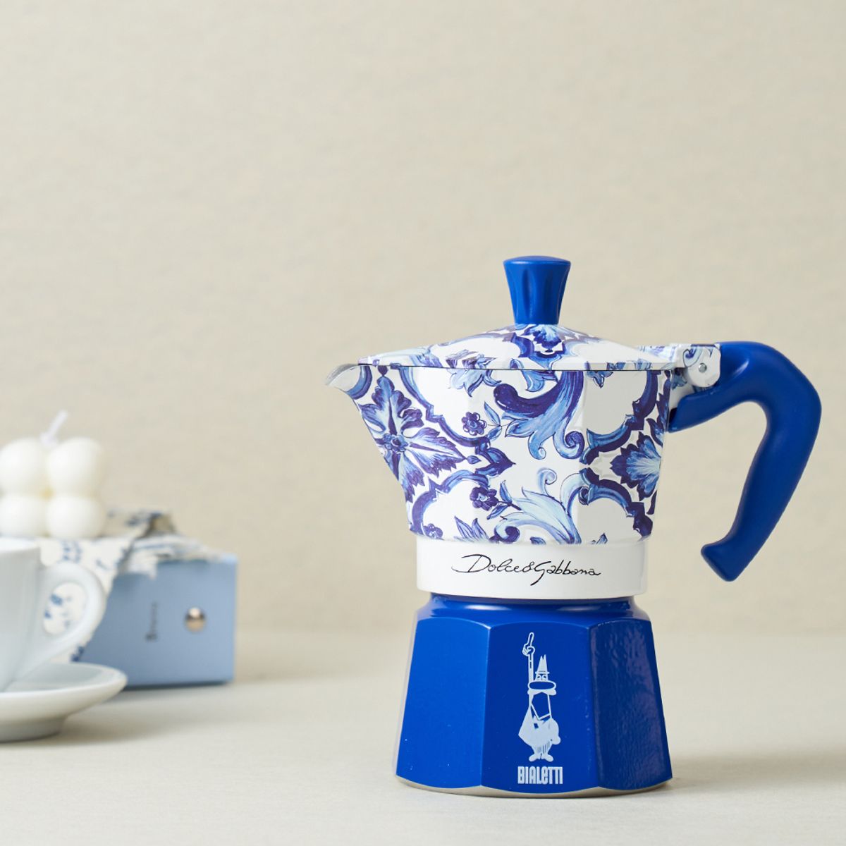 비알레띠(BIALETTI) 모카포트 돌체앤가바나 블루 3컵