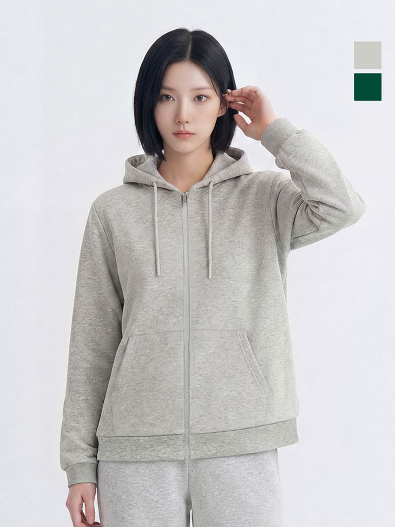 여성 기모 후드 웜업 집업점퍼_WO4WTSJ704