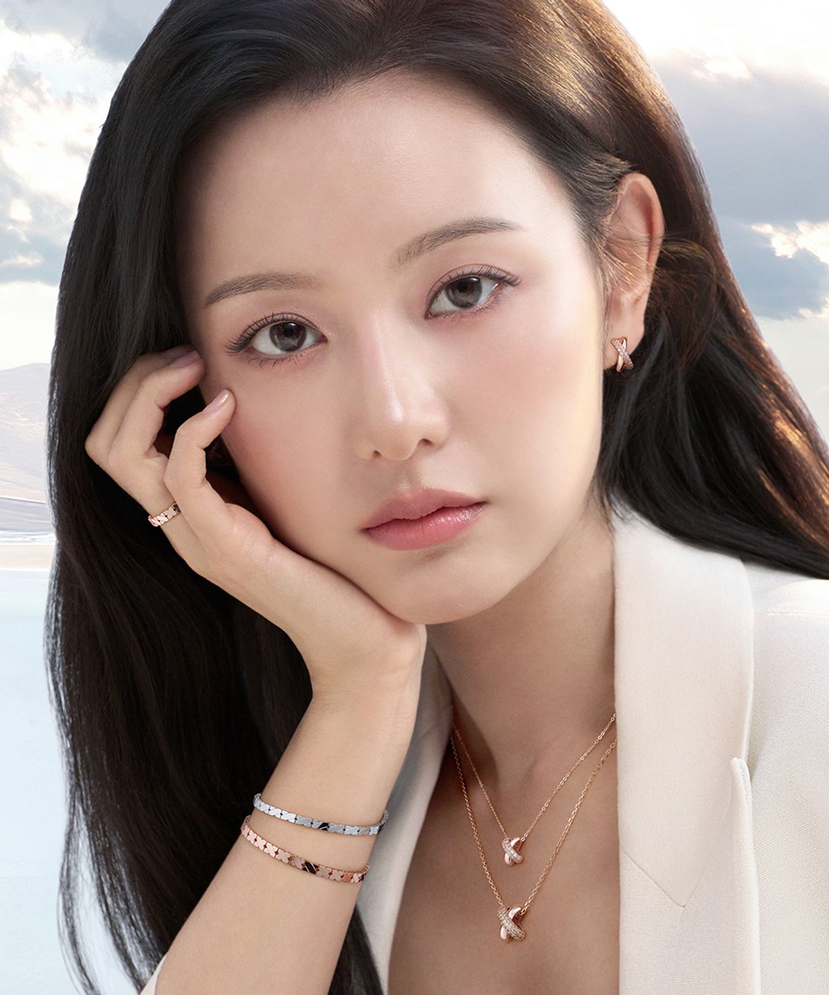 스톤헨지(STONEHENGE) 크로싱 14K 팔찌 SA24C65F