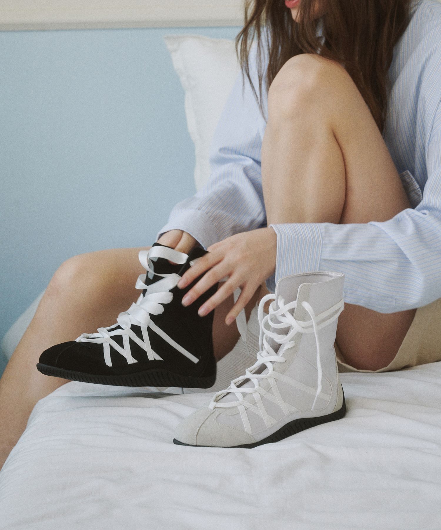 SALT AND CHOCOL ■ Linea High Top Sneakers (2cm/3colors) MUSINSA | SALT AND CHOCOLATE Linea High Top Sneakers