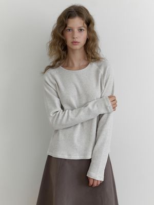 Raglan waffle t-shirt (oatmeal)