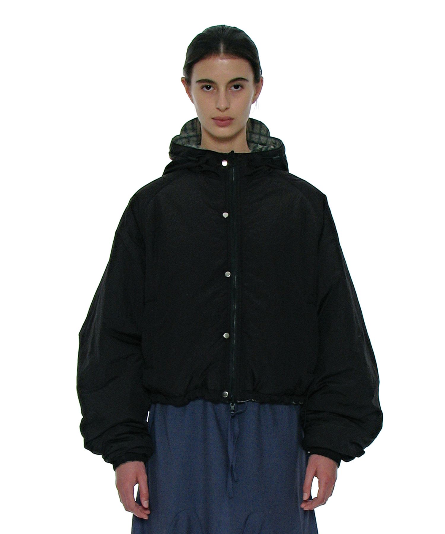 PARTIMENTO WOMEN MUSINSA 韓国　ジャケット MUSINSA | PARTIMENTO WOMEN Reversible Hooded Windbreaker_Black