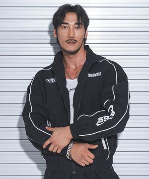 P2451 파이핑 윈드브레이커 자켓 [블랙]