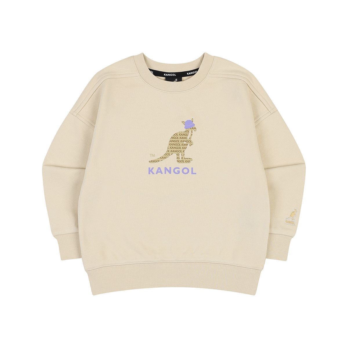 캉골키즈(KANGOL KIDS) 빅 심볼 오버핏 스웻셔츠 QD 0010 베이지