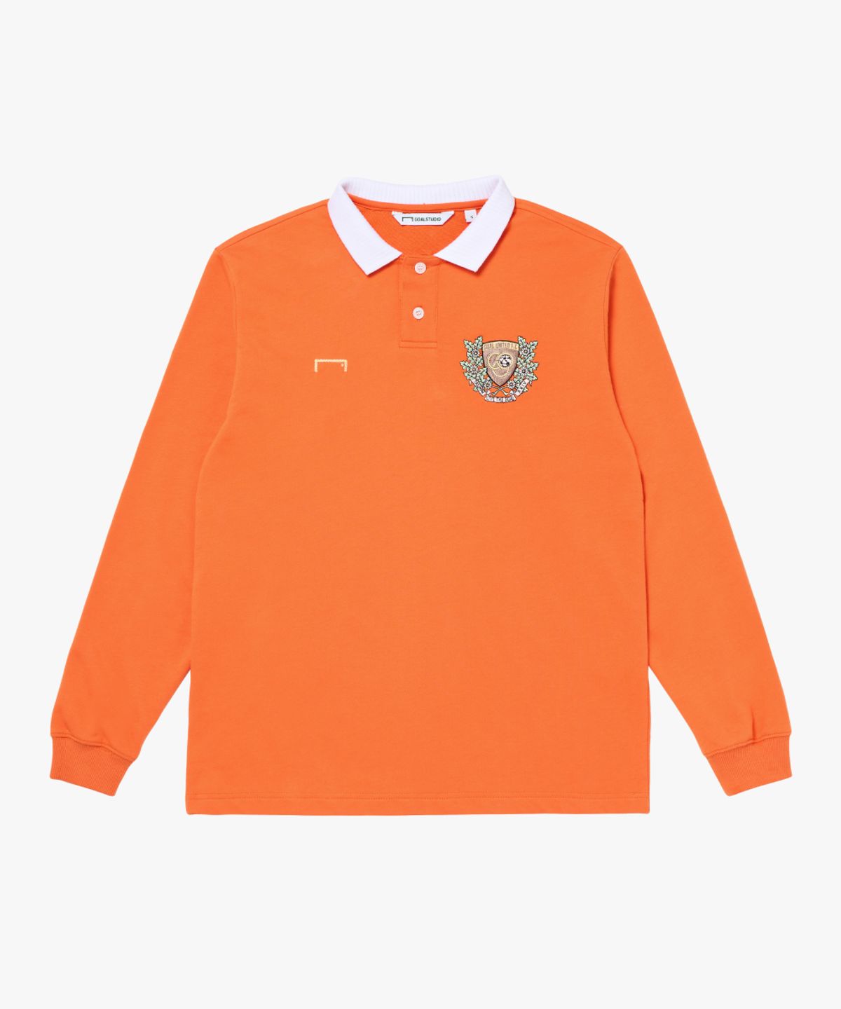 골스튜디오(GOALSTUDIO) EMBLEM POLO SHIRT-ORANGE