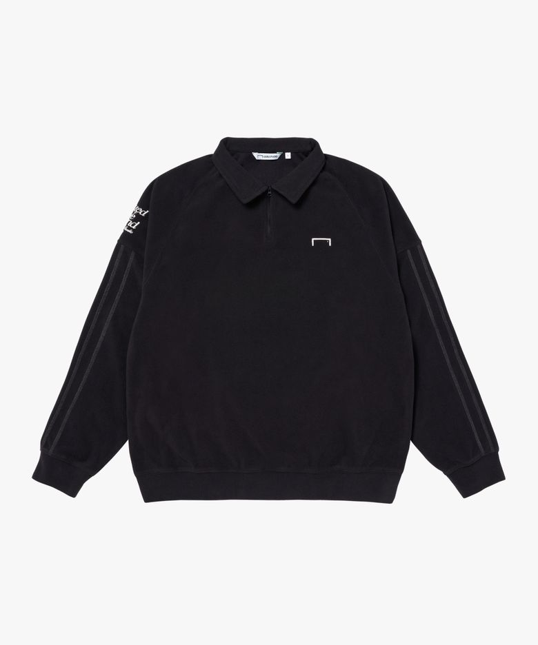STADIUM STITCH FLEECE POLO SHIRT-DARK NAVY