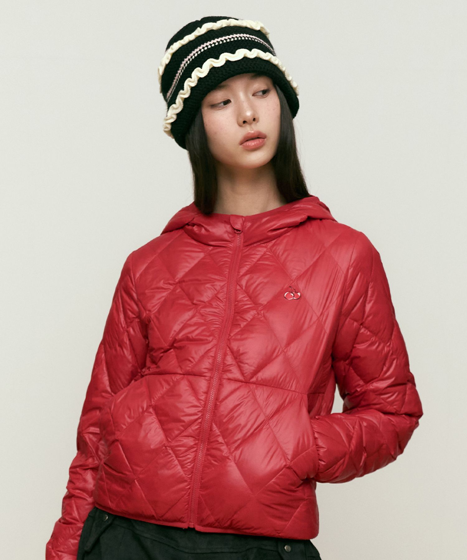 MUSINSA公式 | KIRSH Kirsh Cloud Crop Down [Red]