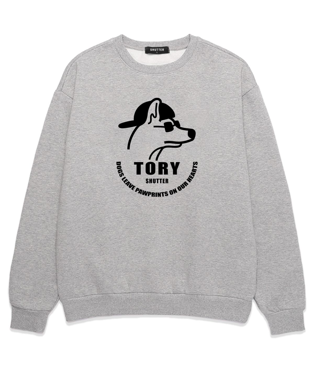 셔터(SHUTTER) TORY LOGO 맨투맨 (SLS018) 멜란지그레이