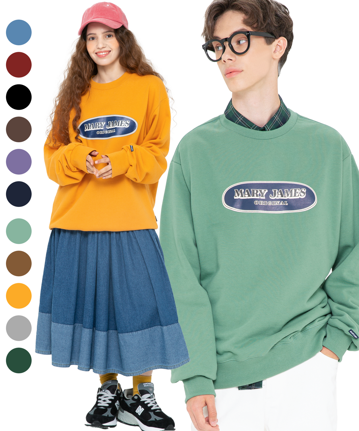 메리제임스(MARYJAMES) [남녀공용] VEDITO SWEAT SHIRT (12 COLOR)