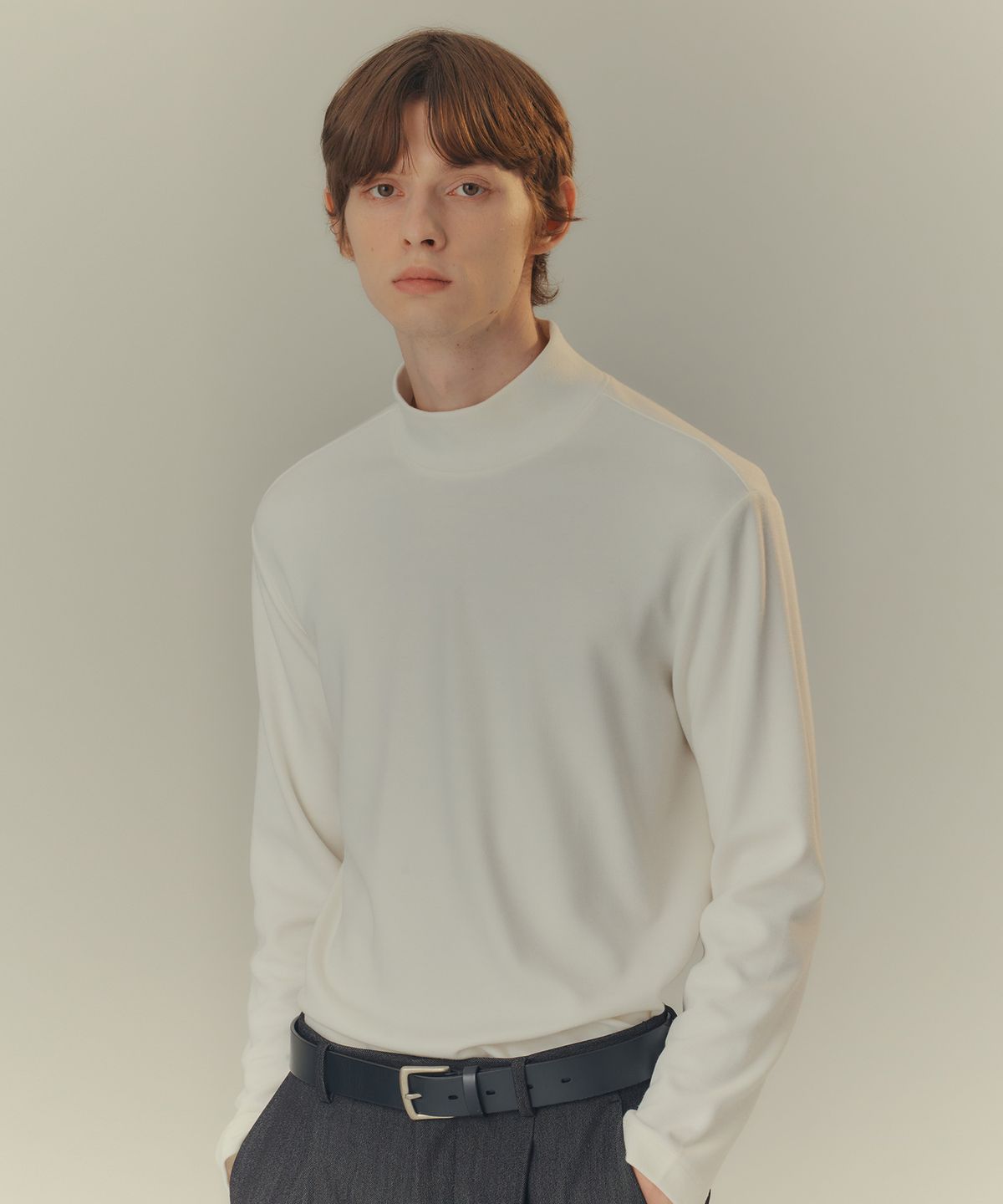 마인드브릿지(MINDBRIDGE) [웜]하프 터틀넥 티셔츠 - 2color