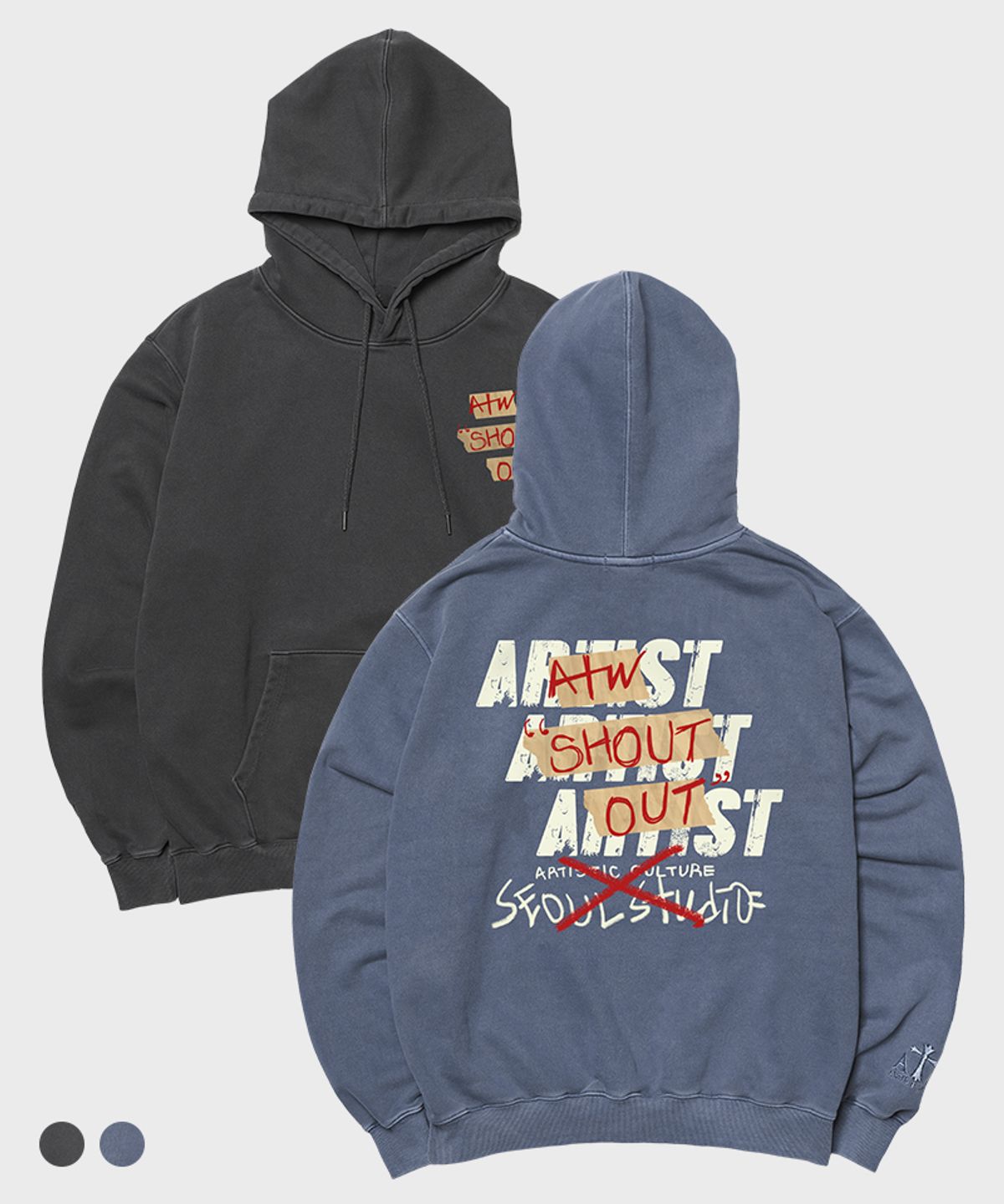 아티스트웨어(ARTISTWEAR) [ATW] 샤라웃 피그먼트 후드