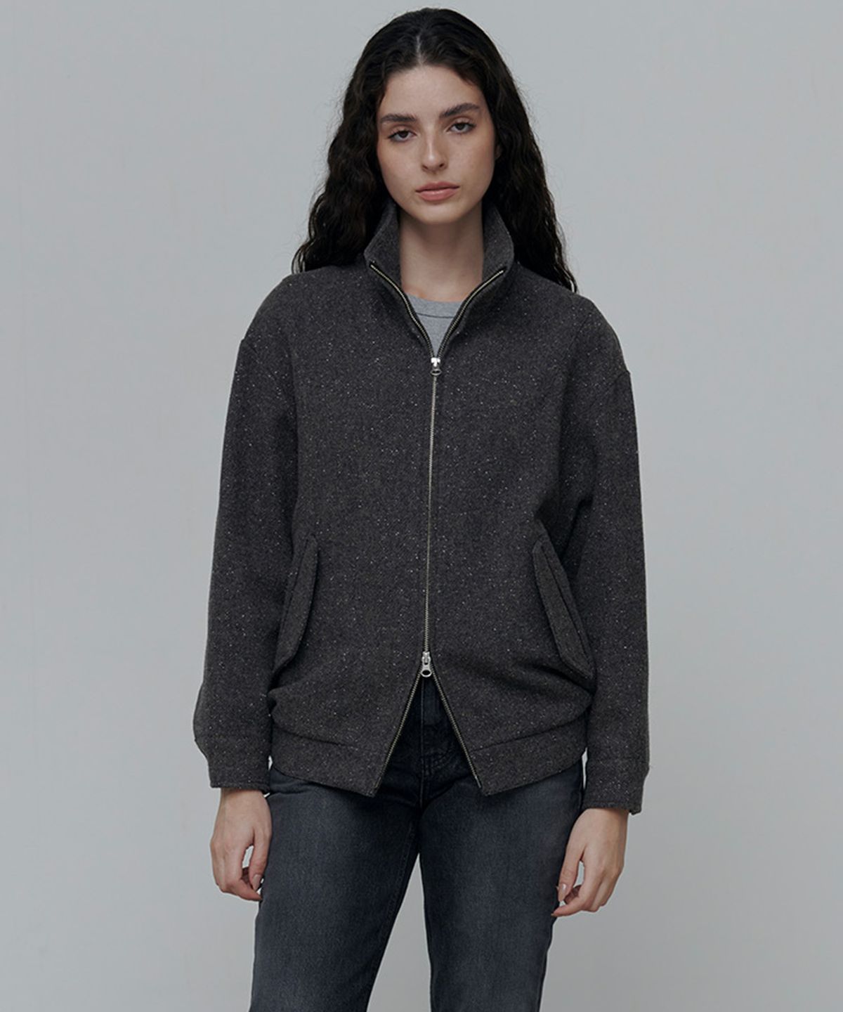 애니타임로릭(ANYTIME LOREAK) CANDY HARRINGTON JACKET-BROWN(W)