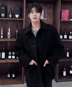 두굿_[COUTURE]울 혼방 하프 발마칸 코트 - 2color