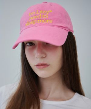슬립 모어 워싱 볼캡 (옐로우 핑크)