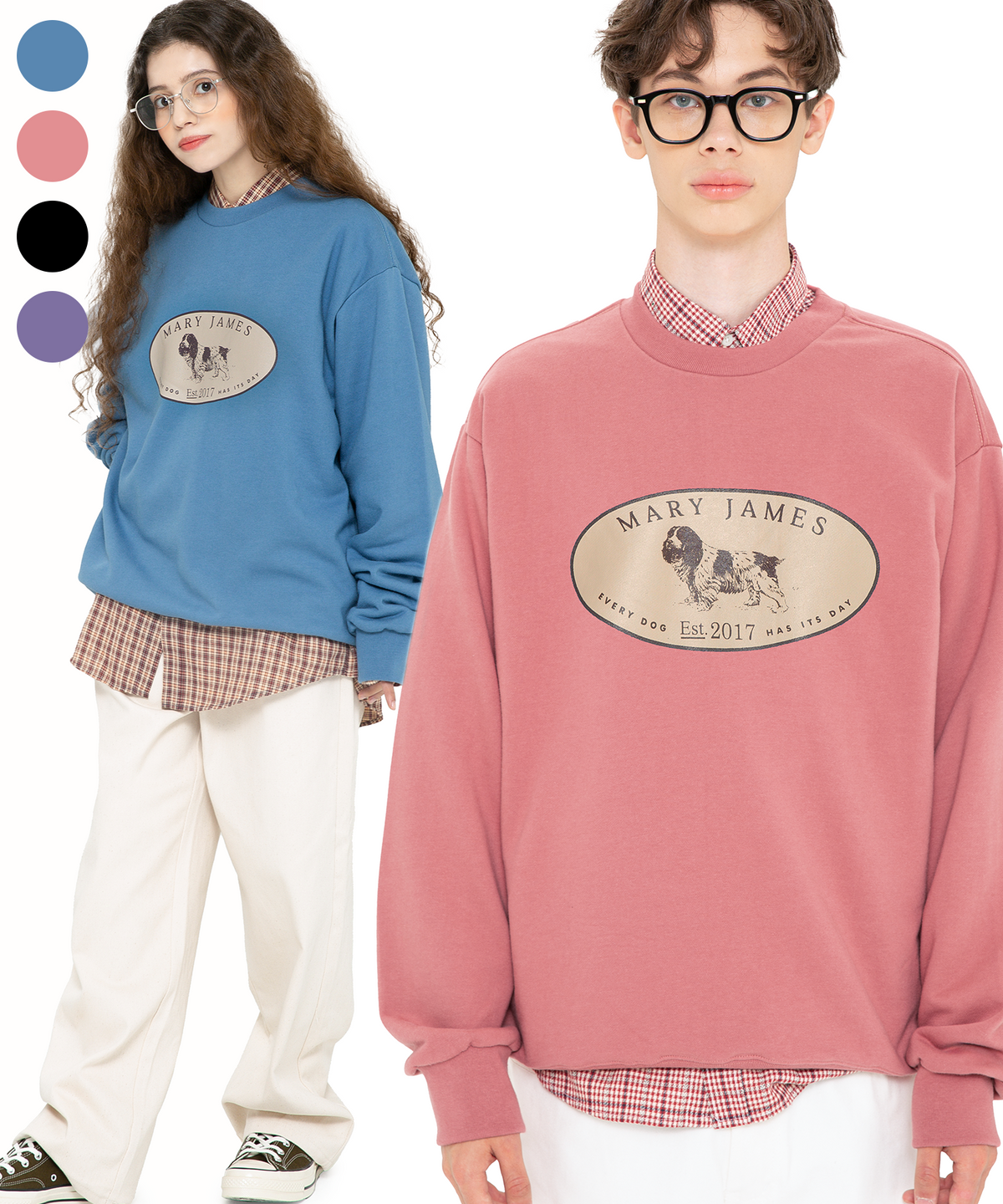 메리제임스(MARYJAMES) [남녀공용] CADELLE SWEAT SHIRT (4 COLOR)