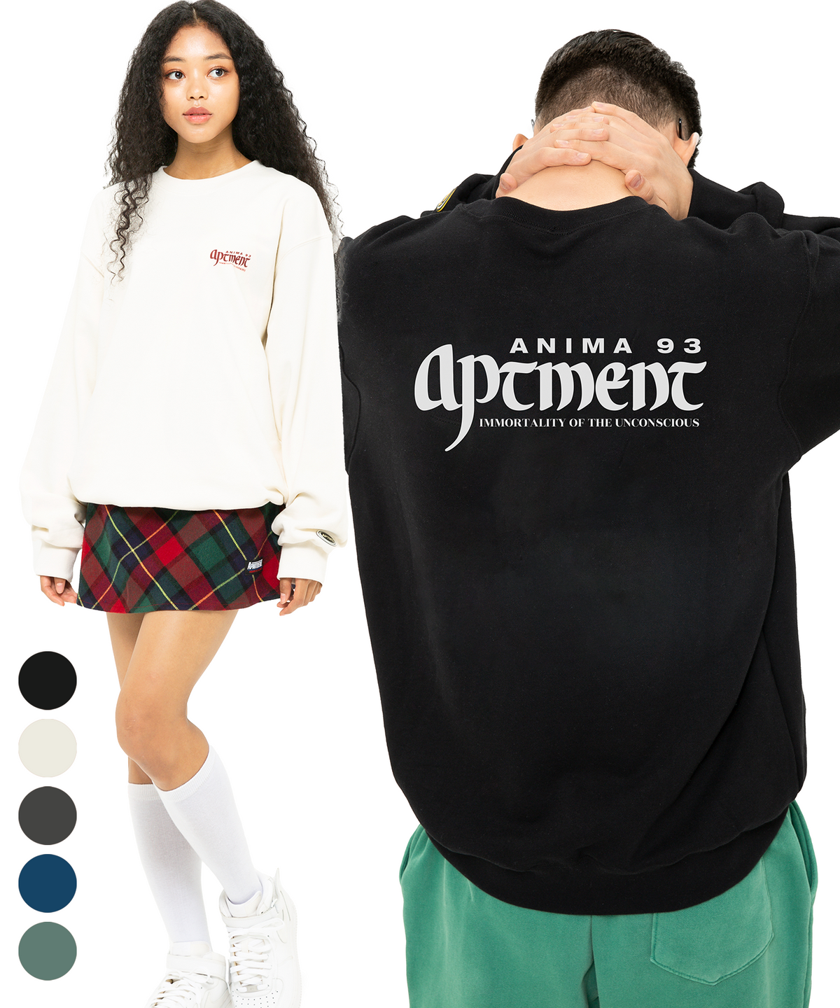 아파트먼트(APARTMENT) [남녀공용] BIG DAY SWEAT SHIRT (5 COLOR)