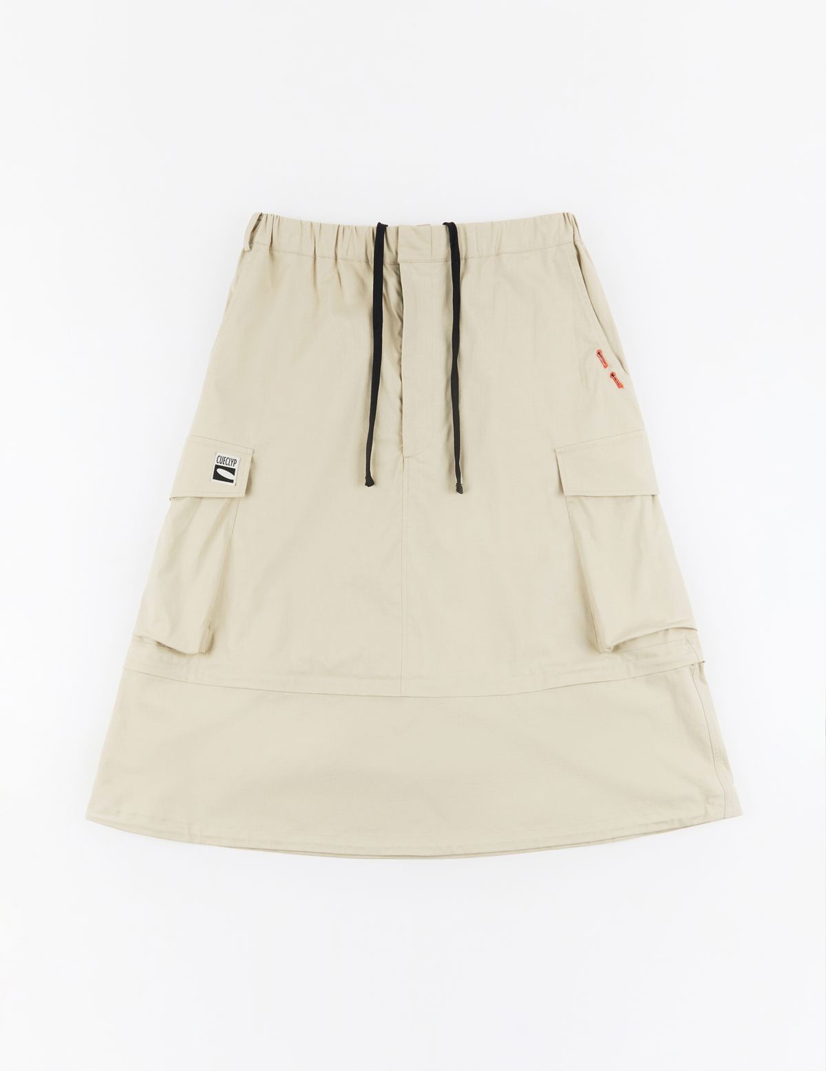 큐클리프(CUECLYP) [HOWOE] CueQ Skirt (Beige)