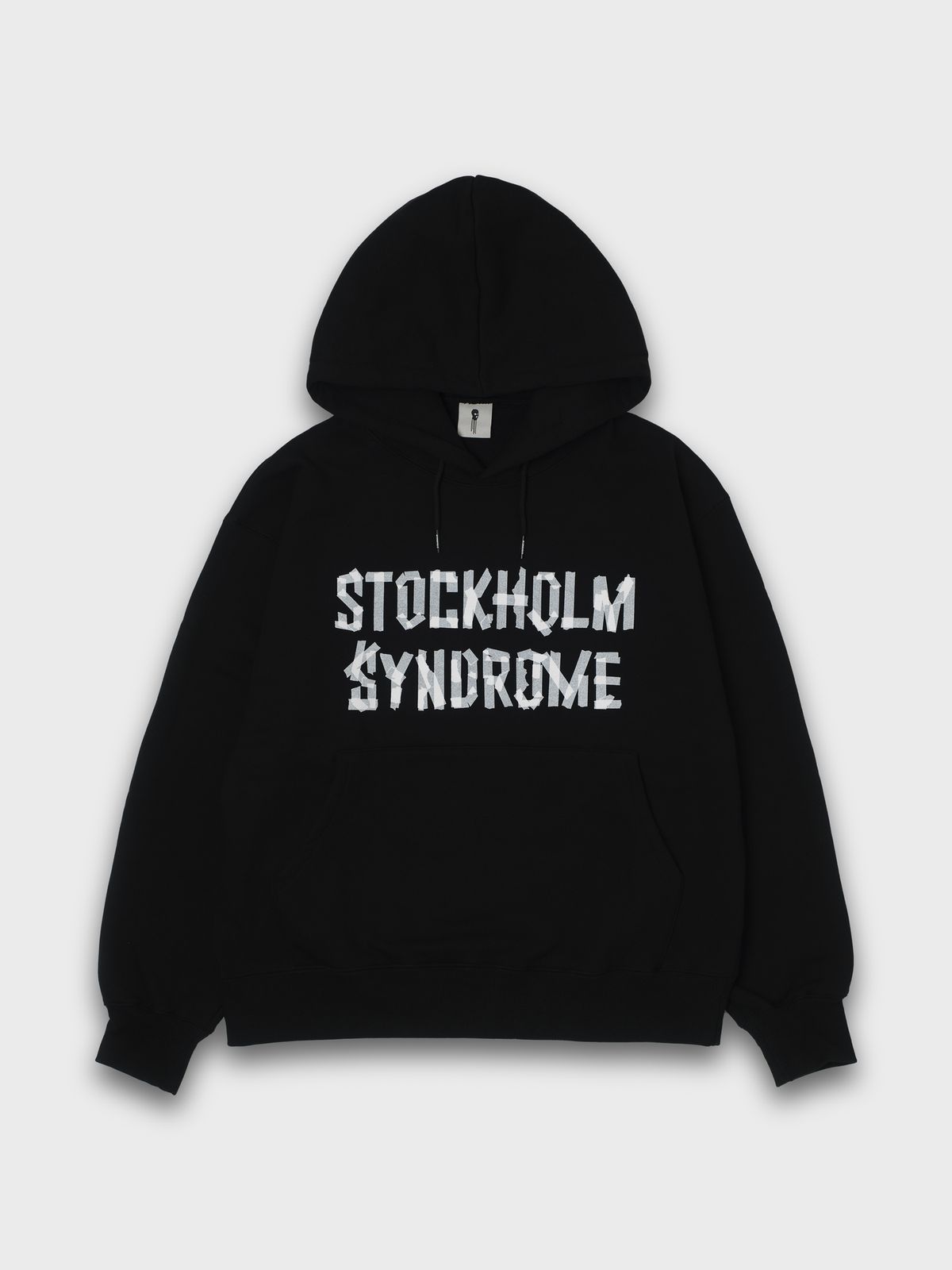 스톡홀름 신드롬(STOCKHOLM SYNDROME) 테이프 후디 - 블랙