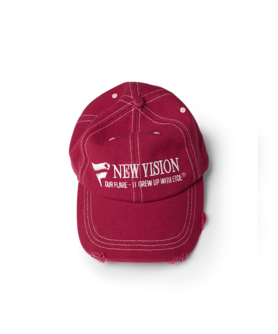 MUSINSA | ETCE NEW VISION DESTROYED WASHED CAP (STITCH RED)