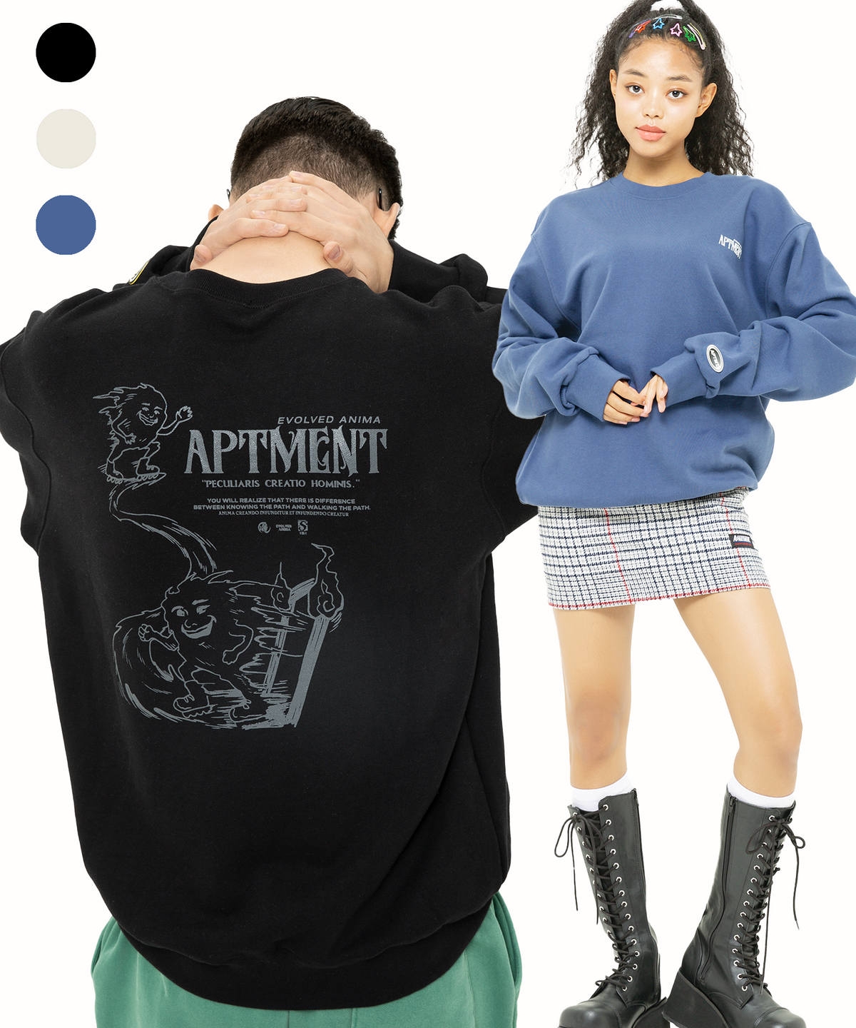 아파트먼트(APARTMENT) [남녀공용] BUCK SHOT SWEAT SHIRTS (3COLOR)