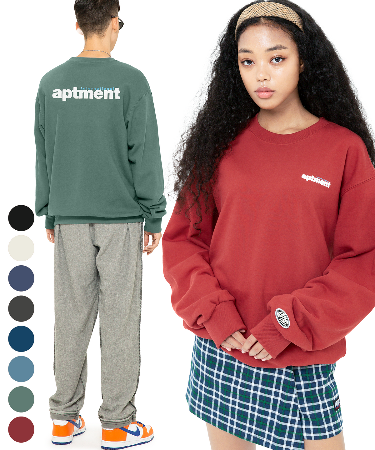 아파트먼트(APARTMENT) [남녀공용] DA SHINE SWEAT SHIRT (8 COLOR)