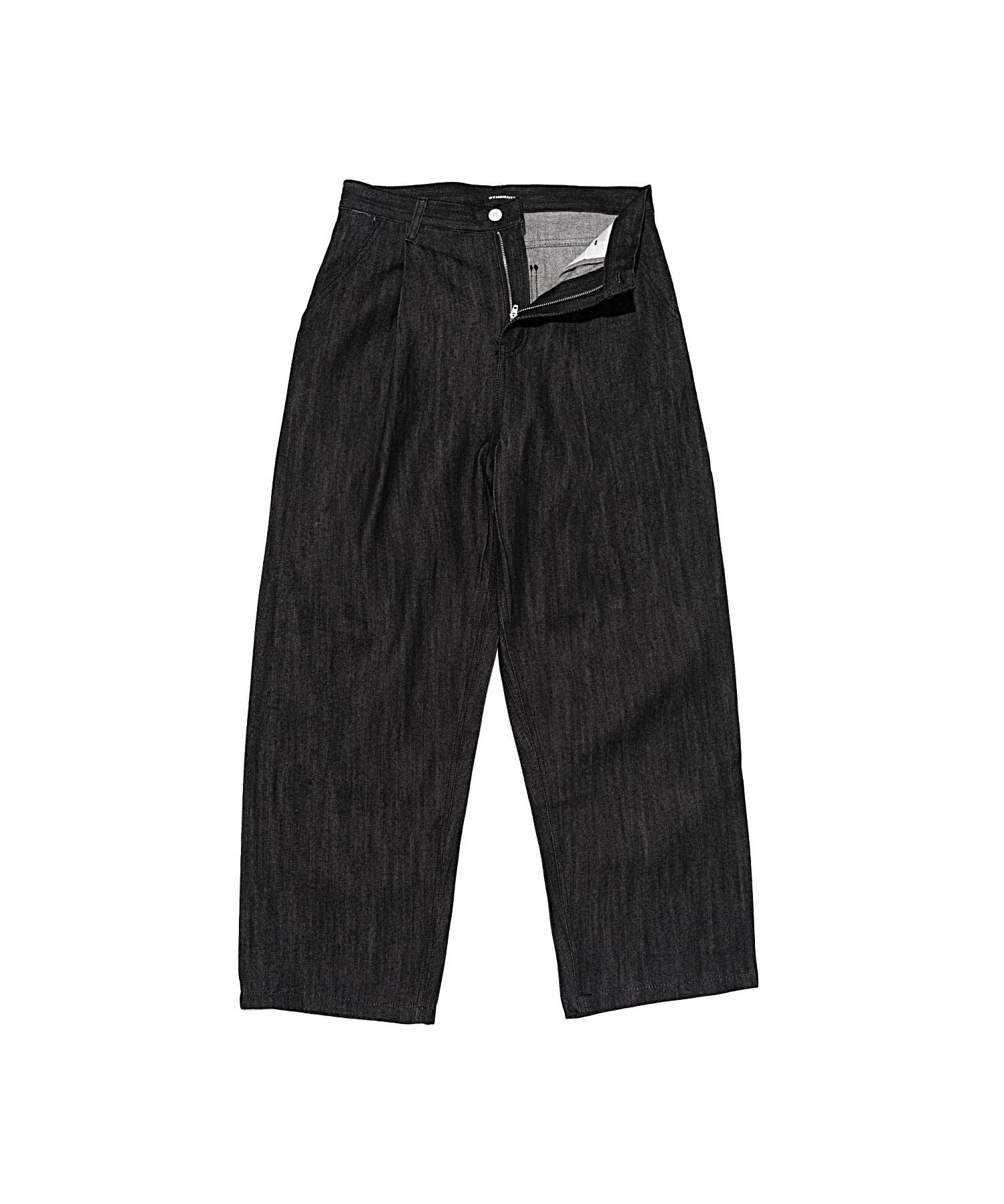 MUSINSA | OTHERFITS Wide Raw Denim Pants (Black)