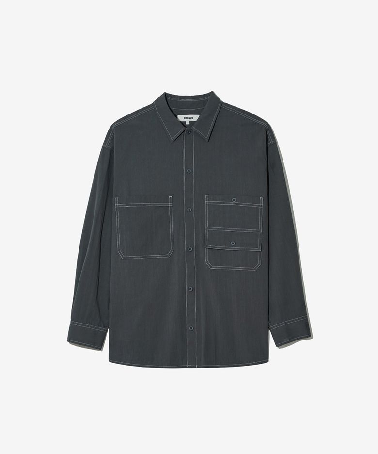MUITI-TYPE POCKET SHIRTS (CHARCOAL)