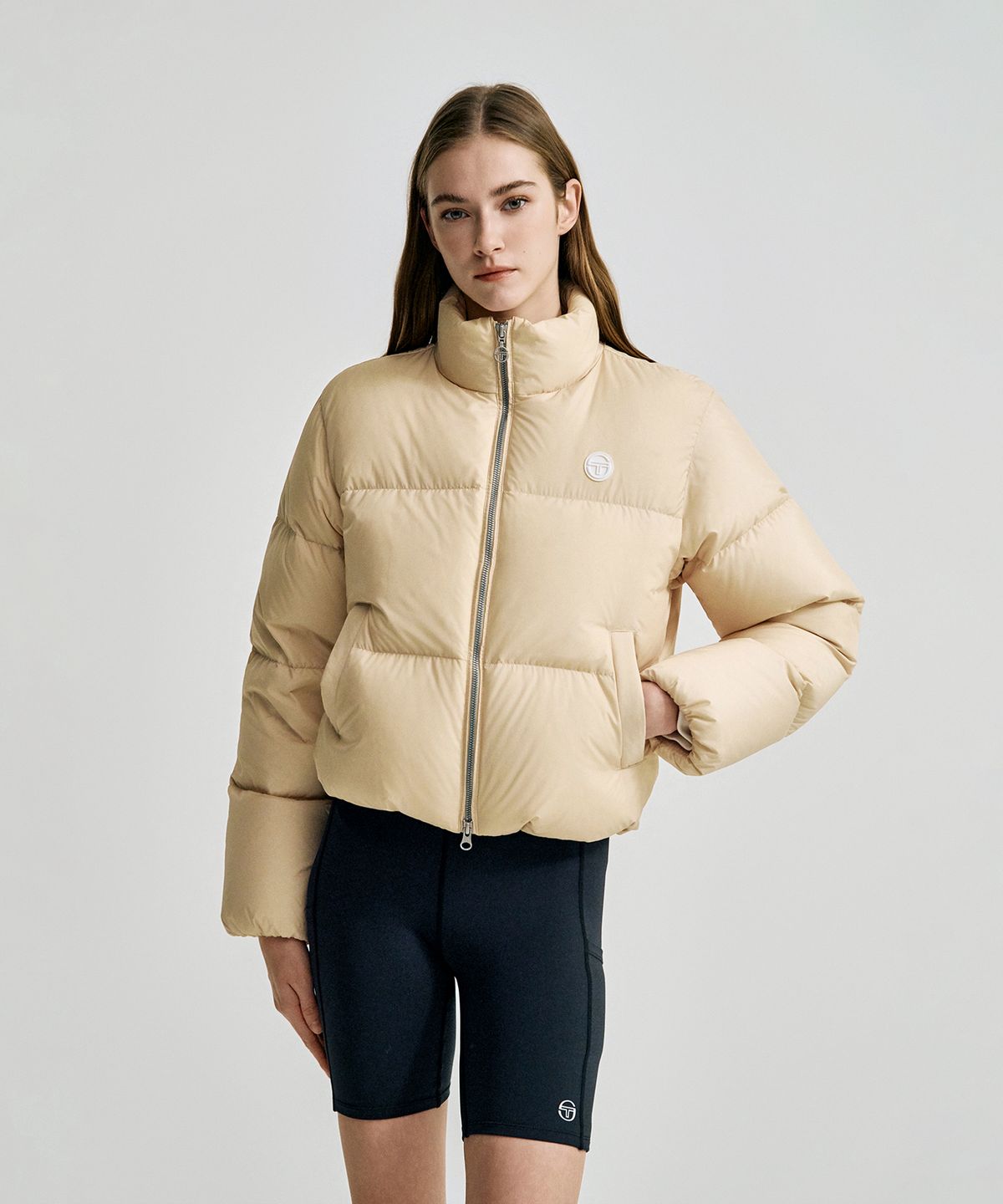 세르지오 타키니(SERGIO TACCHINI) W 데일리 크롭 다운점퍼 (Beige)