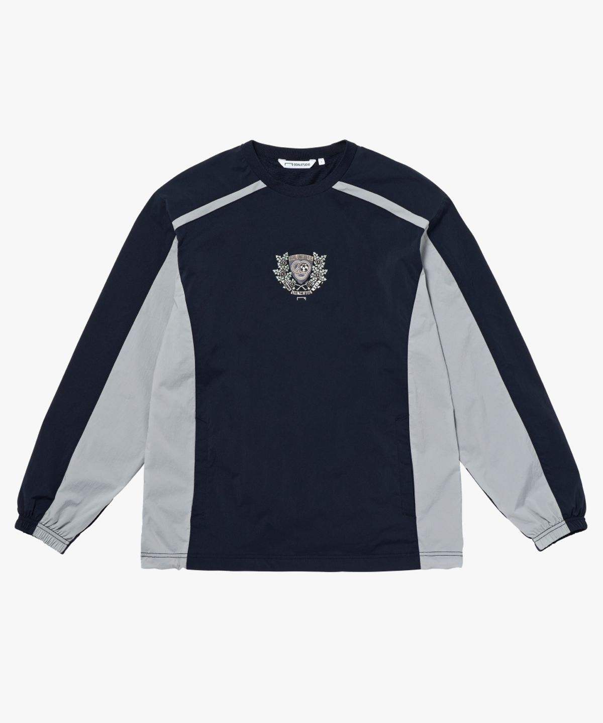 골스튜디오(GOALSTUDIO) EMBLEM BRUSH LINED WIND PULLOVER-NAVY