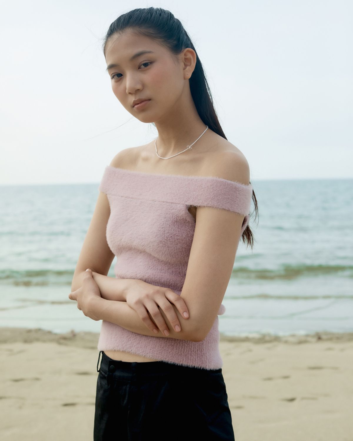 큐피도(KUPIDO) Sally knit top _ pink