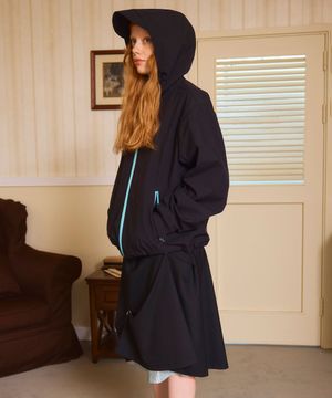 WAVE HOODED JACKET / black