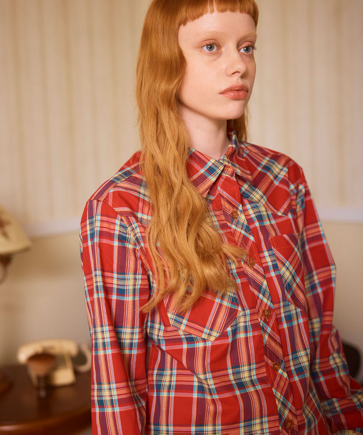 헤레틱(HERETIC) WESTERN CHECK SHIRT / red