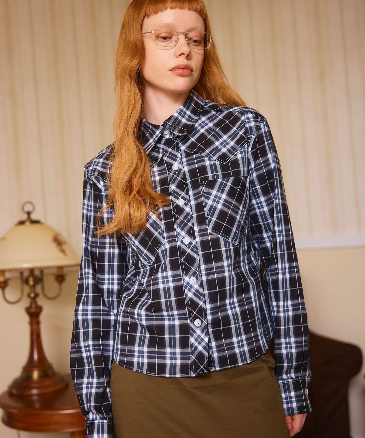 헤레틱(HERETIC) WESTERN CHECK SHIRT / black