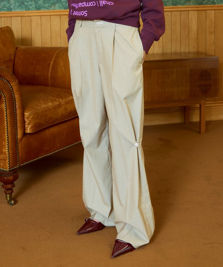 BUTTON TROUSER / beige